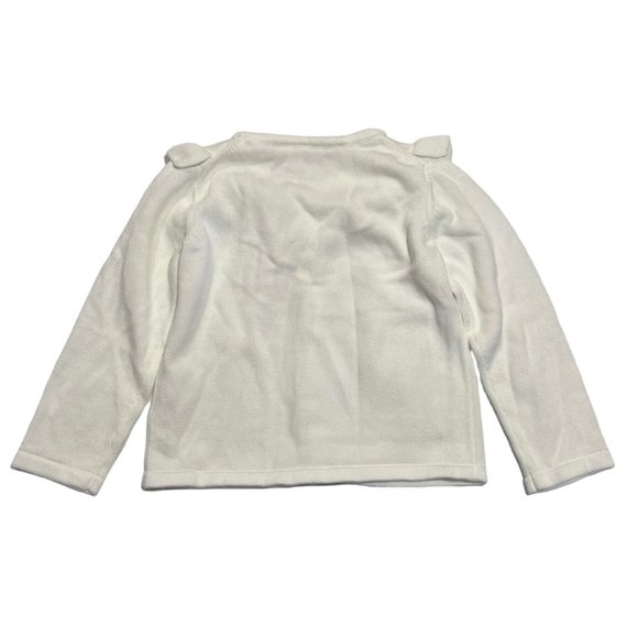 NWT JANIE AND JACK Baby Girl Cardigan Sweater 2T White Ruffle Button - Picture 2 of 5